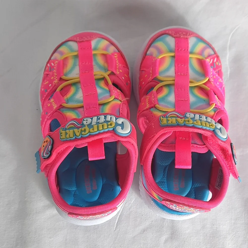 Skechers Sweet Kicks Jumpster  Scented Toddler Sandals Size 5 Pink Rainbow